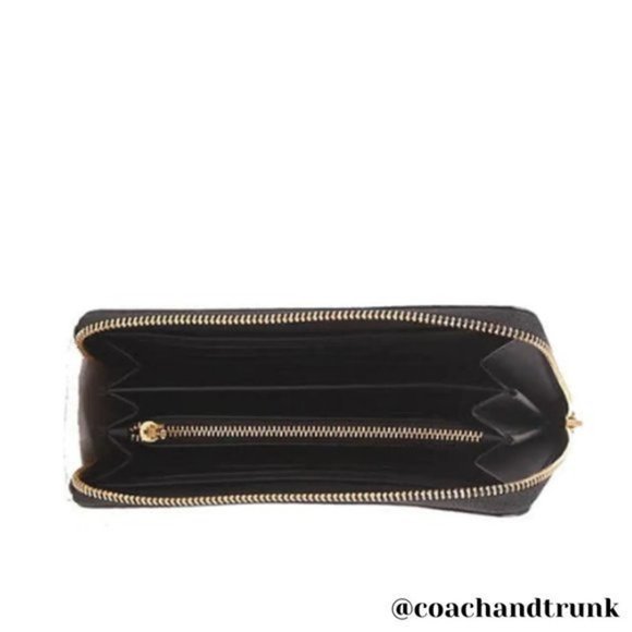 COACH 2 PCS NWT Ellie File Bag Khaki Black And Long Zip Around Wrist Strap - Picture 6 of 13